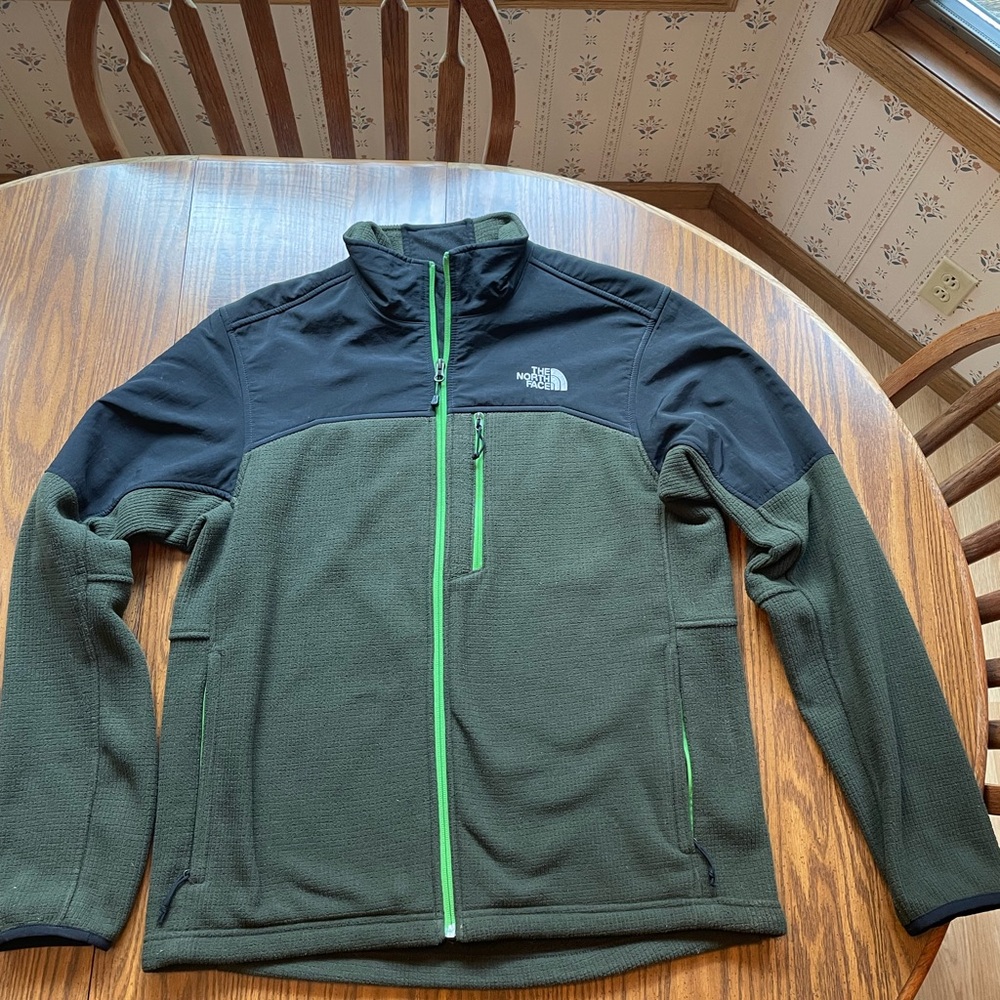 The North Face Men's Black and Olive Performance Jacket